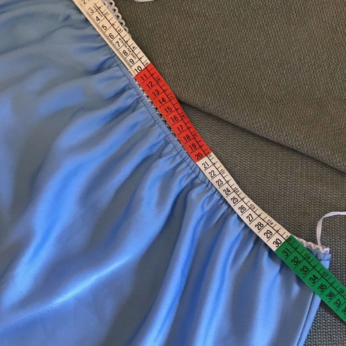 Satin maxi skirt in ciel, like new