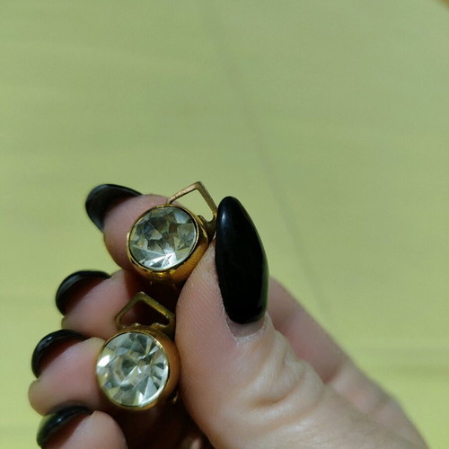 Earrings with clips like new, gold and silver color