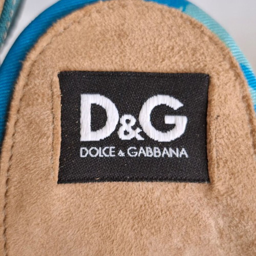 Dolce & Gabbana Multicolor Wedge Sandals 37EU used, printed fabric