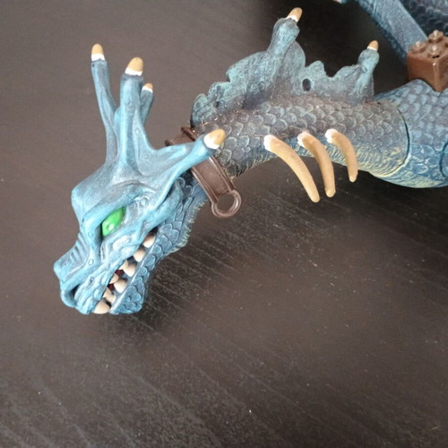 Large blue dinosaur toy figure