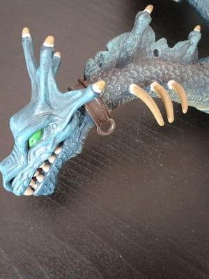 Large blue dinosaur toy figure
