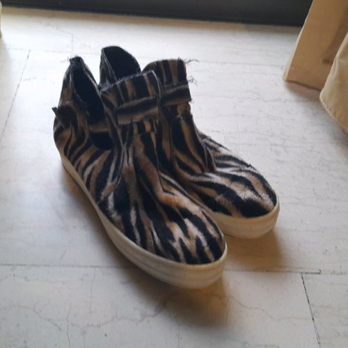 Shoes with tiger design used, size 40