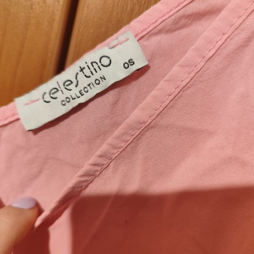 Celestino pink sleeveless blouse like new with ruffles