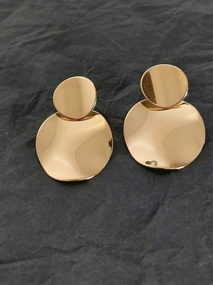 Dangling earrings new, gold stainless steel