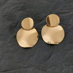 Dangling earrings new, gold stainless steel