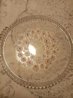 Γυάλινη πιατέλα δίσκος διάμ. 30 cm