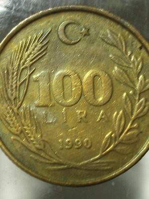 100 Lira Turkey 1990 used