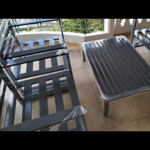 Metal garden lounge gray, new, electrostatic paint