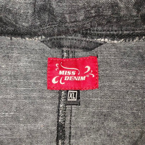 Denim coat Miss Denim XL like new, charcoal faded black
