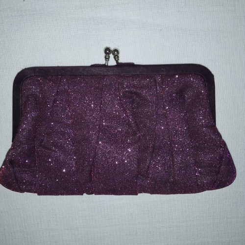Achilleas evening bag purple like new with chain