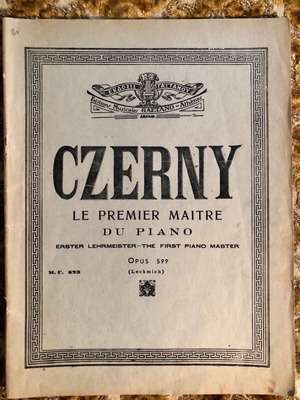 Czerny μέθοδος για αρχάριους στο πιάνο μεταχειρισμένη, έκδοση 1935-1940