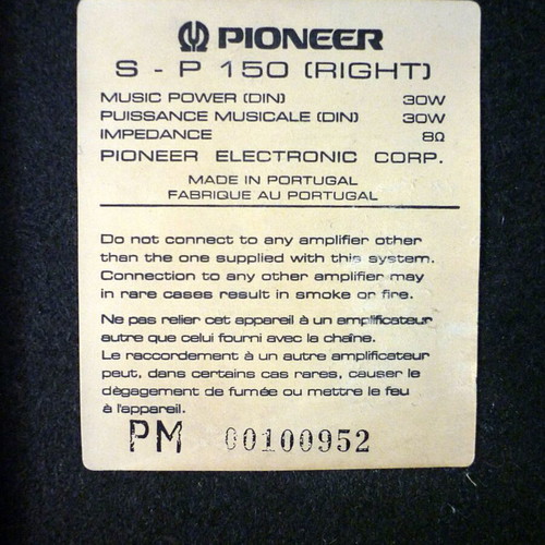 Pioneer 30W 8Ω speakers used in very good condition