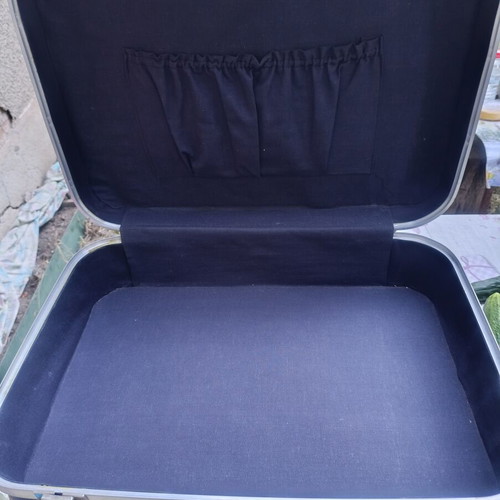 Suitcase like new, black and gray