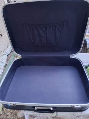 Suitcase like new, black and gray