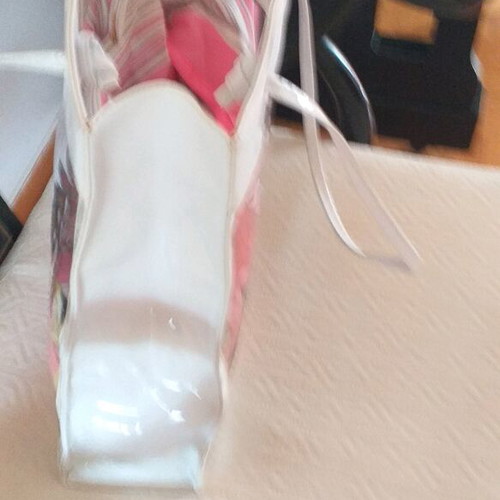 Transparent plastic bag white like new, very fashionable