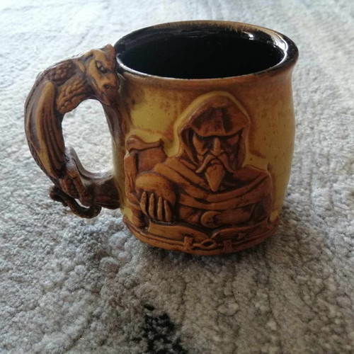 Handmade clay beer mug new
