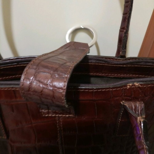 Pack of two used bags black and brown with zipper