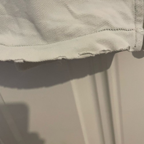 Singly Armywear vintage polo shirt S used, off white with khaki trim