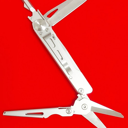 Multitool new with large scissors, knife, and double-tip screwdriver