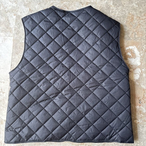 Sleeveless quilted vest, slim fit, black, XXL
