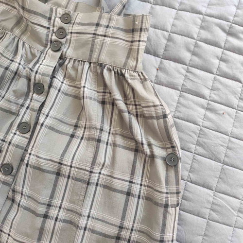 H&M skirt with straps gray like new, size M
