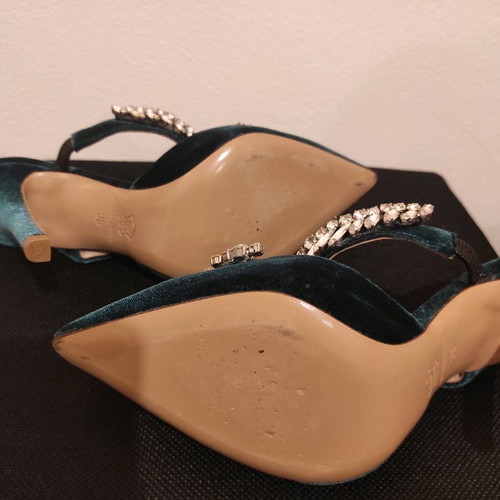 Bilero shoes green pumps new, size 38