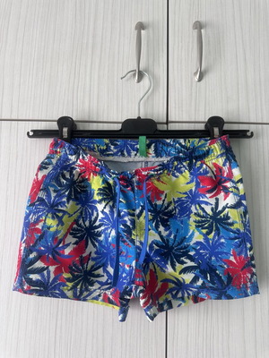 Benetton colorful toddler swim shorts like new, age 2-3