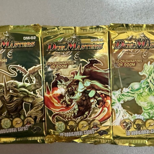 Duel Master Booster Pack DM-02 Evo-Crushinators 5 Packs New