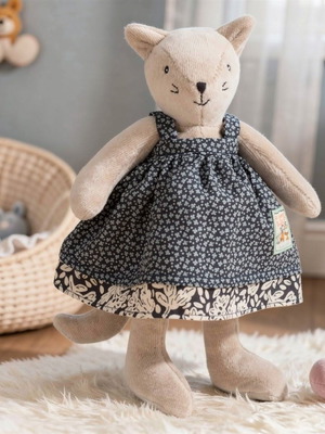 Little Agathe Fabric Cat Toy for 8+ Months Moulin Roty new