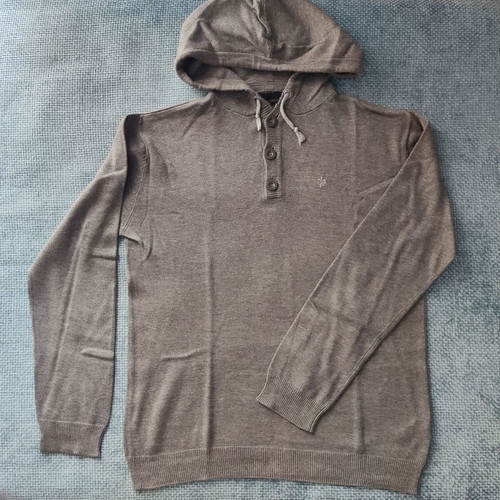 Men's wool sweater size L like new, gray