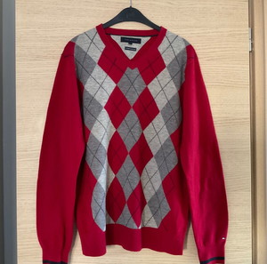 Tommy Hilfiger, ανδρικό ζακάρ πουλόβερ