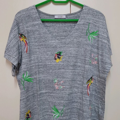 Marks & Spencer summer cotton top like new, grey, size 18