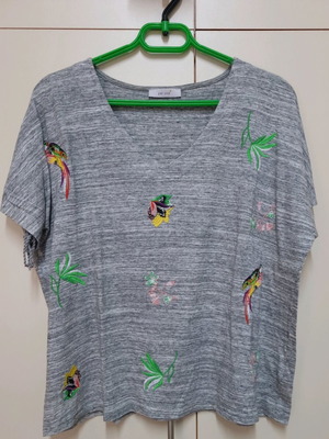 Marks & Spencer summer cotton top like new, grey, size 18