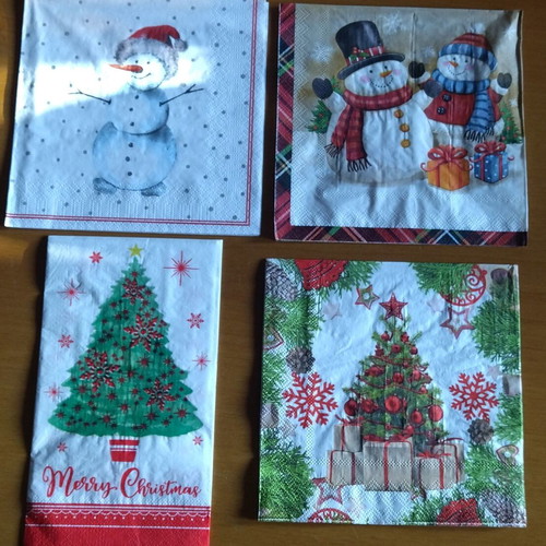 Christmas napkins new, set of 3 pieces 33x33 cm