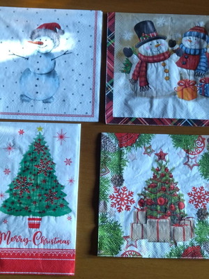 Christmas napkins new, set of 3 pieces 33x33 cm