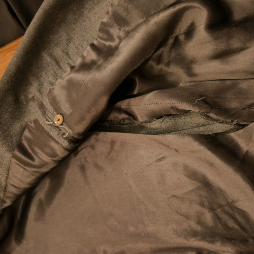 Vintage jacket used, dark grey, handmade