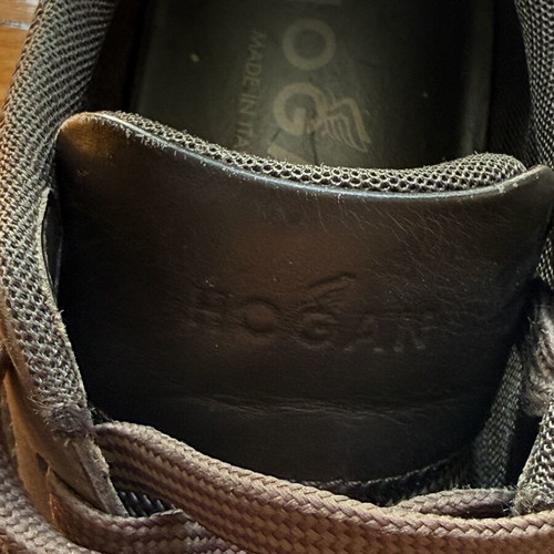 Hogan Brown Leather and Mesh Sneakers used, UK 6 EU 40