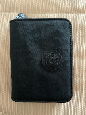 Kipling women's wallet used, black from Money Love series
