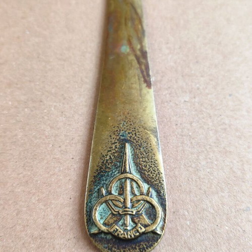 Vintage French brass letter opener used