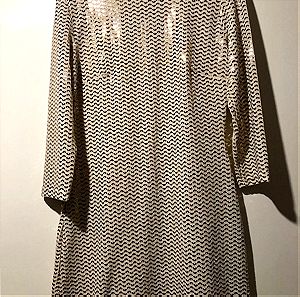 Φόρεμα μπεζ μίνι εφαρμοστό με πούλιες χρυσές