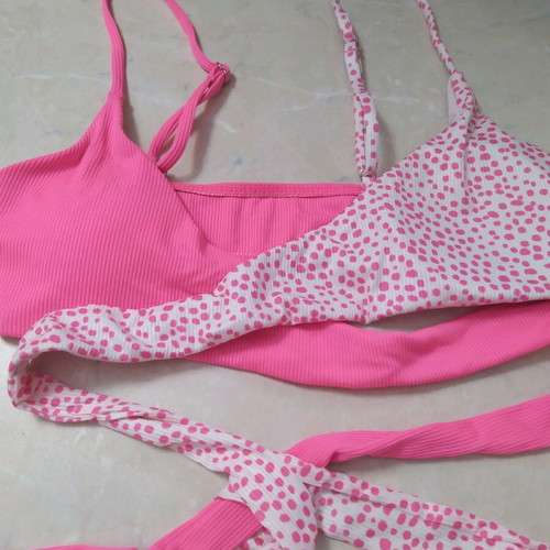 Pink bikini swimsuit