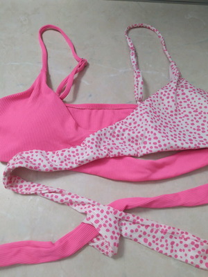 Pink bikini swimsuit