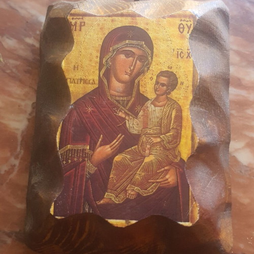 Icon of Panagia in wooden frame
