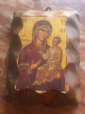 Icon of Panagia in wooden frame