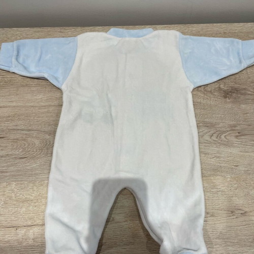 0-3 months Velour romper for baby boy