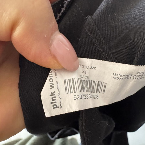 Pink Woman black slim pants XS used