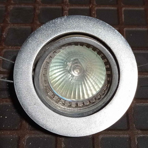 Spot ceiling base used, adjustable, matte chrome