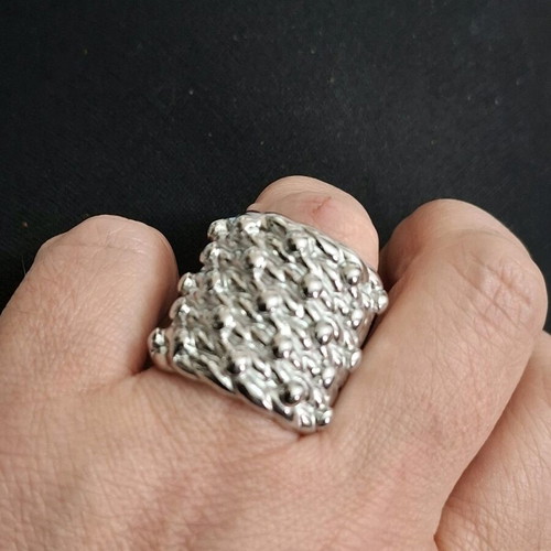 Stainless steel ring new, silver, surgical steel