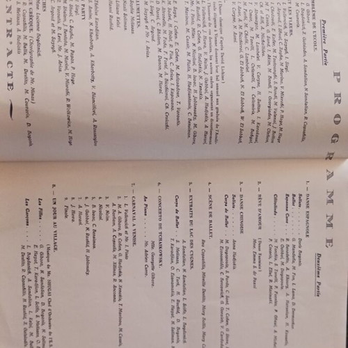 Grand recital de danse Frida Nichols 1954, used, 3 programs