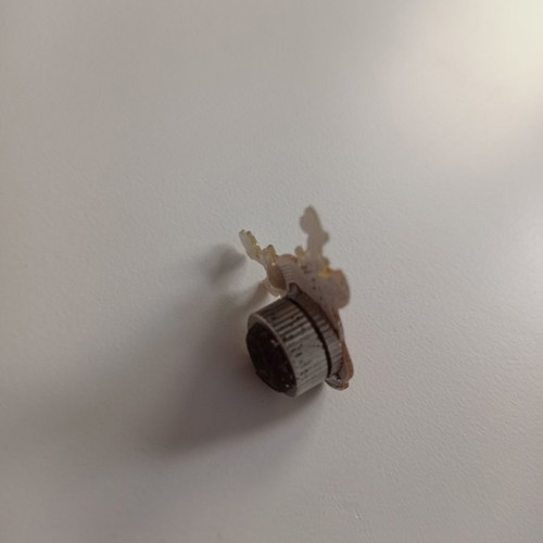 Reindeer Pin used, battery operated, brown and red